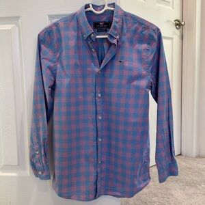 Boys Vineyard Vines button down gingham shirt